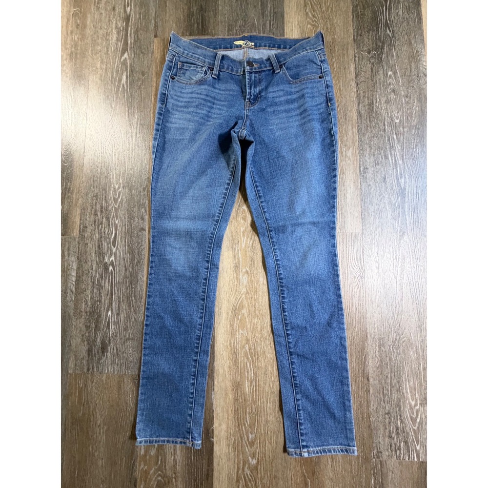 Old Navy The Diva Jeans Women 6 Blue Medium Wash Straight Leg Stretch Denim